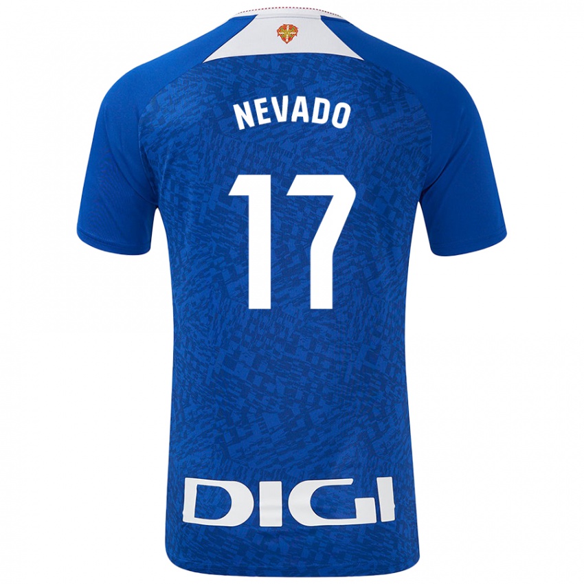 Niño Camiseta Nerea Nevado Gómez #17 Azul Real 2ª Equipación 2024/25 La Camisa Argentina