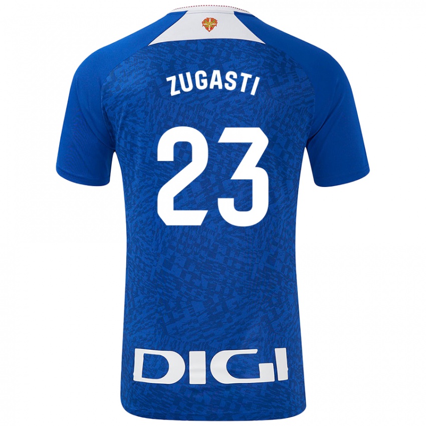 Niño Camiseta Patricia Zugasti Oses #23 Azul Real 2ª Equipación 2024/25 La Camisa Argentina