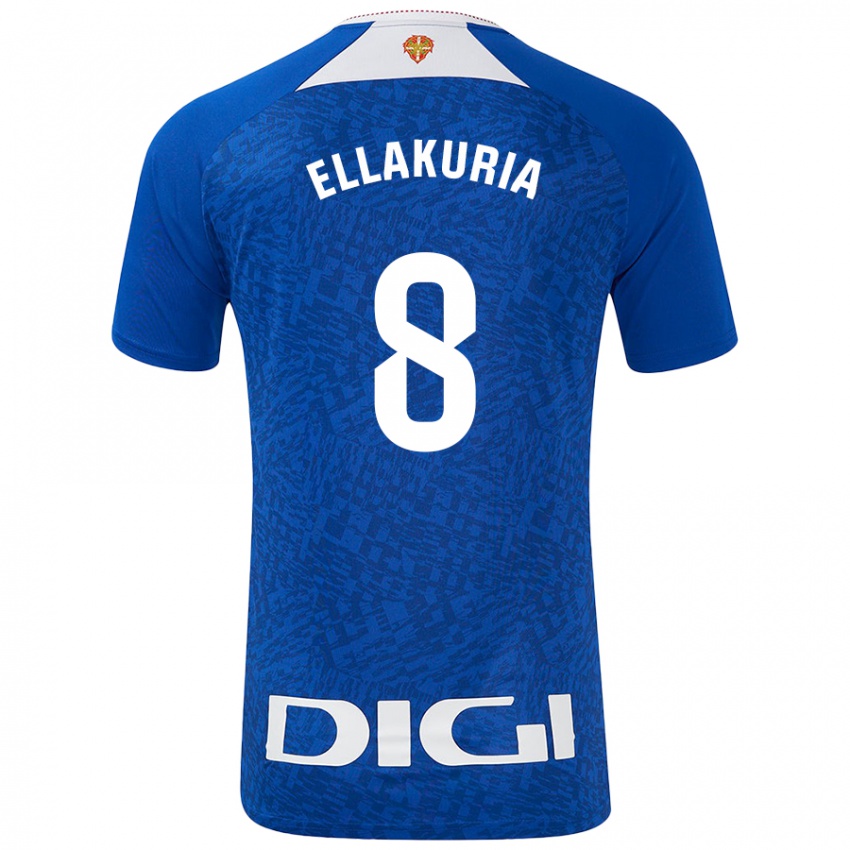 Niño Camiseta Eneko Ellakuria #8 Azul Real 2ª Equipación 2024/25 La Camisa Argentina