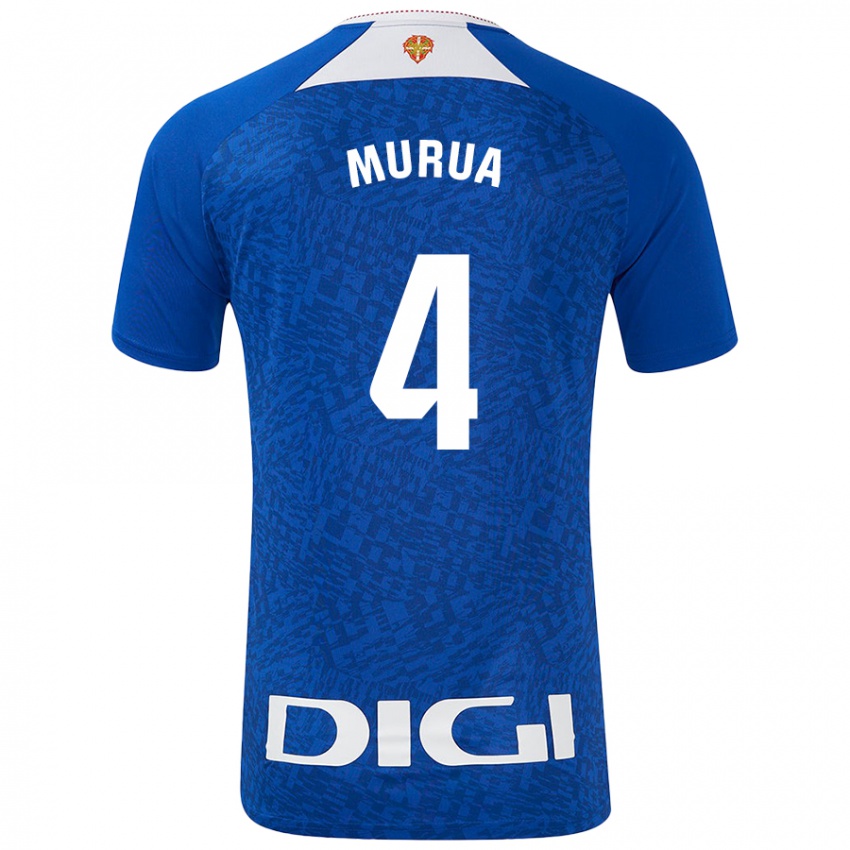 Niño Camiseta Garazi Murua Astorkiza #4 Azul Real 2ª Equipación 2024/25 La Camisa Argentina