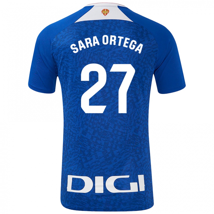 Niño Camiseta Sara Ortega Ruiz #27 Azul Real 2ª Equipación 2024/25 La Camisa Argentina