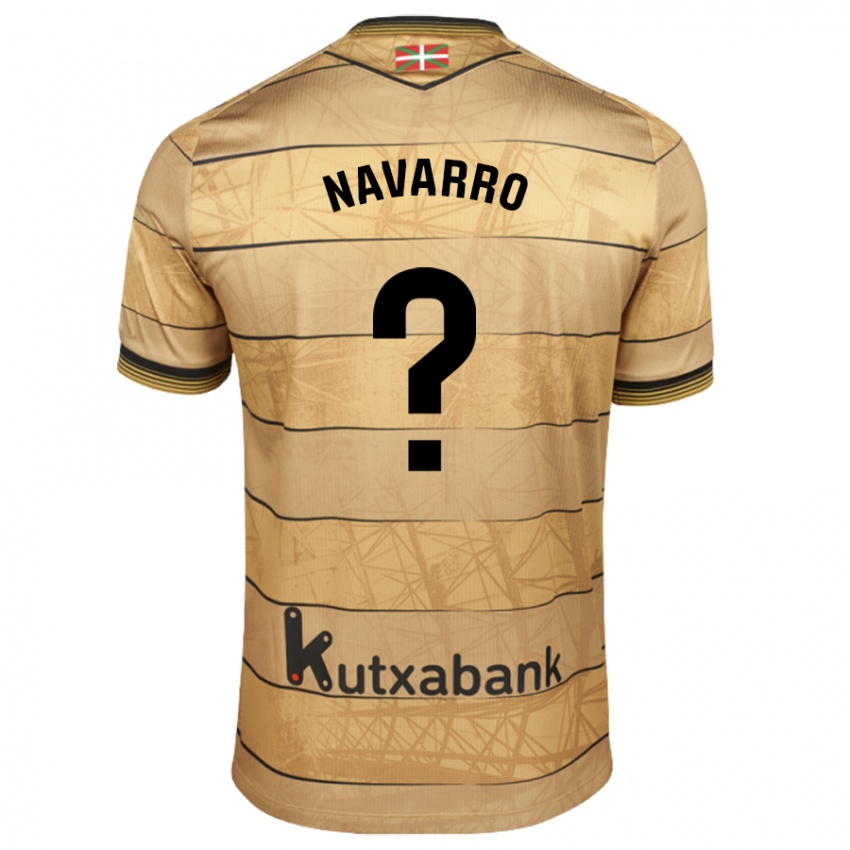 Niño Camiseta Robert Navarro #0 Marrón 2ª Equipación 2024/25 La Camisa Argentina