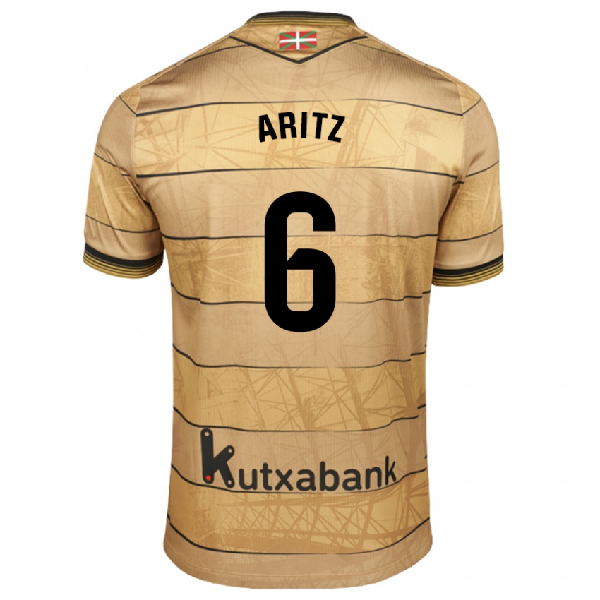 Niño Camiseta Aritz Elustondo #6 Marrón 2ª Equipación 2024/25 La Camisa Argentina