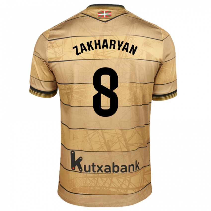 Niño Camiseta Arsen Zakharyan #8 Marrón 2ª Equipación 2024/25 La Camisa Argentina