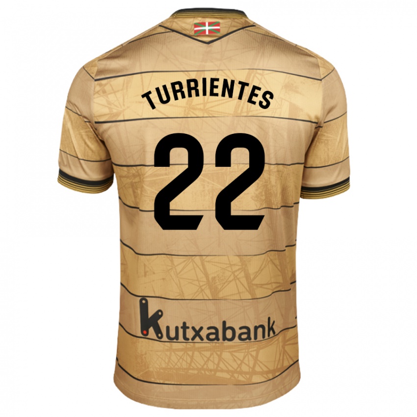 Niño Camiseta Beñat Turrientes #22 Marrón 2ª Equipación 2024/25 La Camisa Argentina