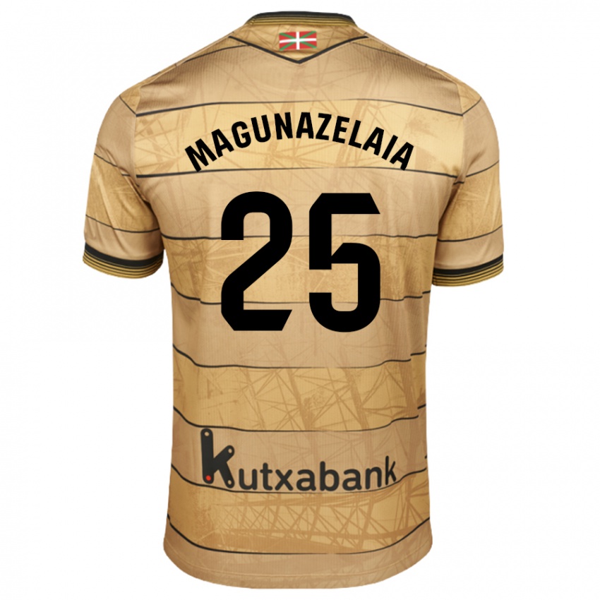 Niño Camiseta Jon Magunazelaia #25 Marrón 2ª Equipación 2024/25 La Camisa Argentina