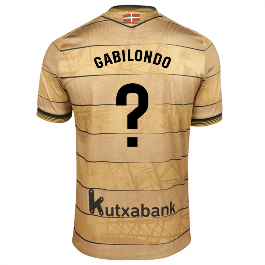 Niño Camiseta Iker Gabilondo #0 Marrón 2ª Equipación 2024/25 La Camisa Argentina