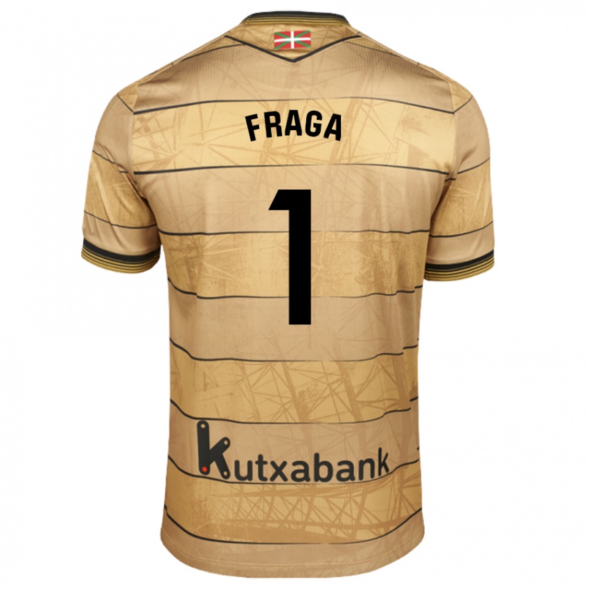 Niño Camiseta Aitor Fraga #1 Marrón 2ª Equipación 2024/25 La Camisa Argentina