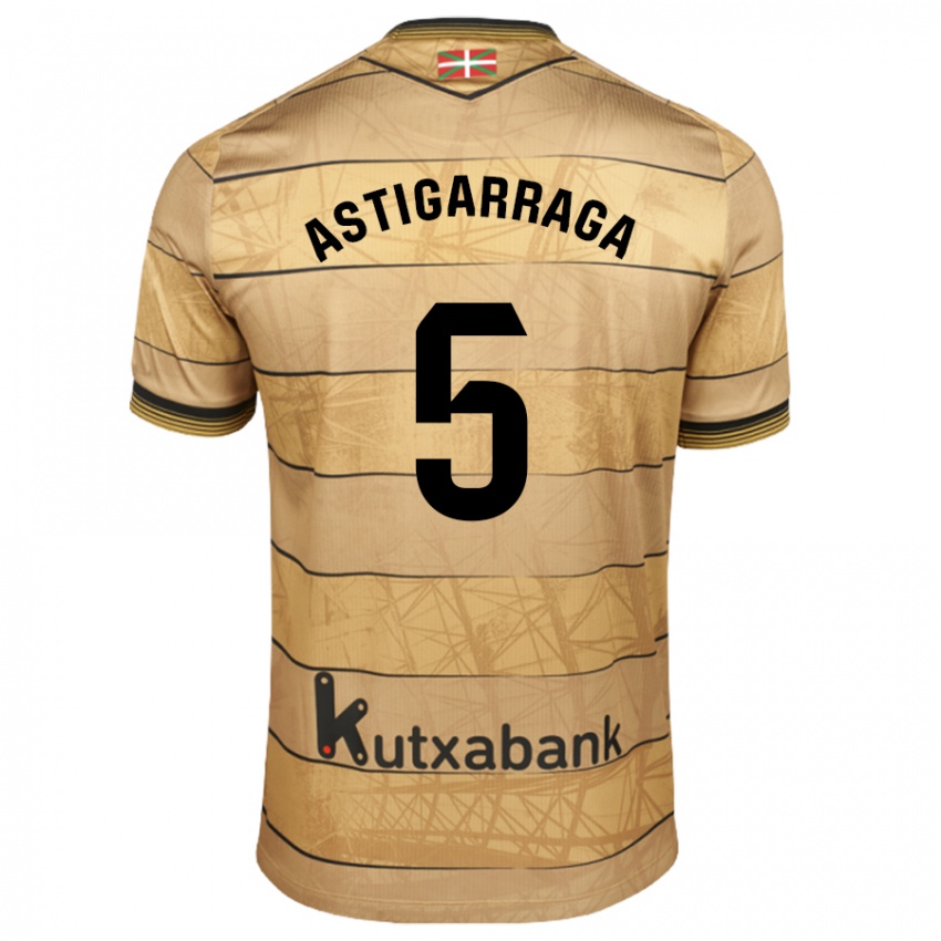 Niño Camiseta Eneko Astigarraga #5 Marrón 2ª Equipación 2024/25 La Camisa Argentina