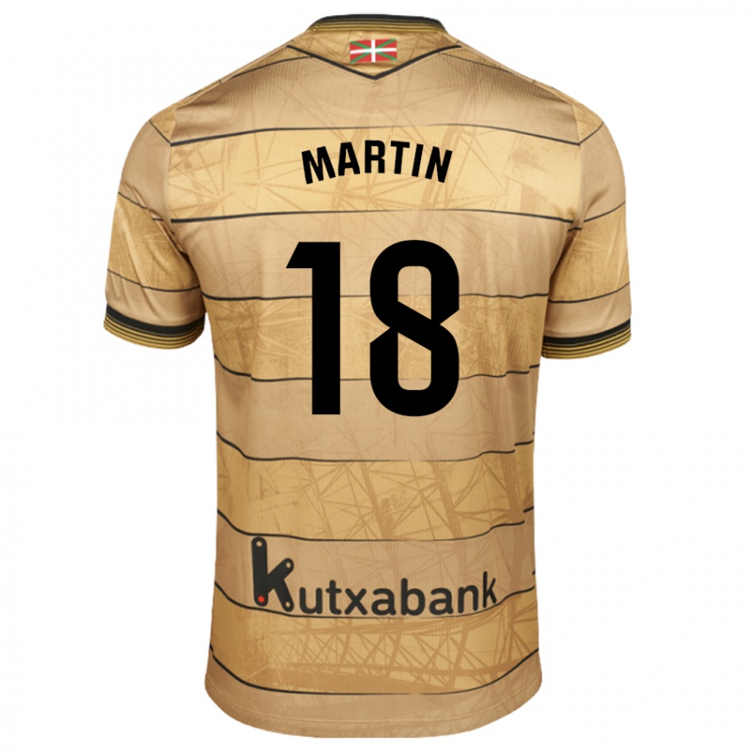 Niño Camiseta Hugo Martín #18 Marrón 2ª Equipación 2024/25 La Camisa Argentina