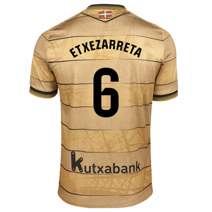 Niño Camiseta Ane Etxezarreta Aierbe #6 Marrón 2ª Equipación 2024/25 La Camisa Argentina