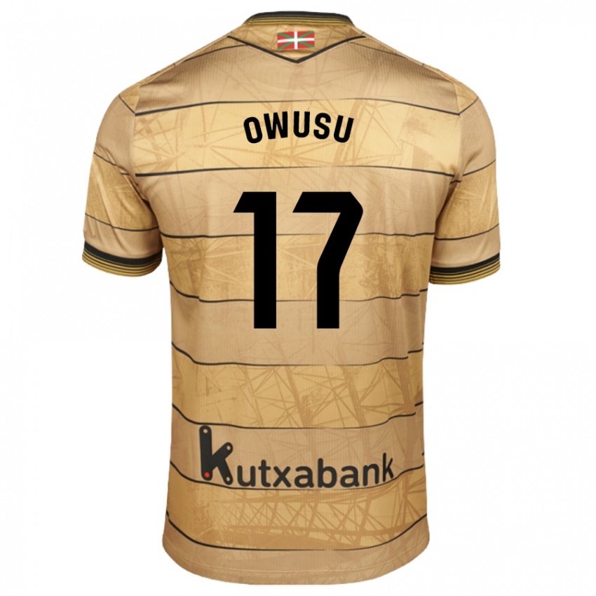 Niño Camiseta Jacqueline Owusu #17 Marrón 2ª Equipación 2024/25 La Camisa Argentina