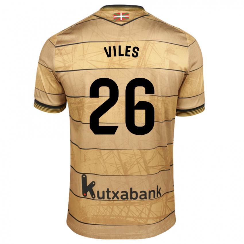 Niño Camiseta Elene Viles #26 Marrón 2ª Equipación 2024/25 La Camisa Argentina