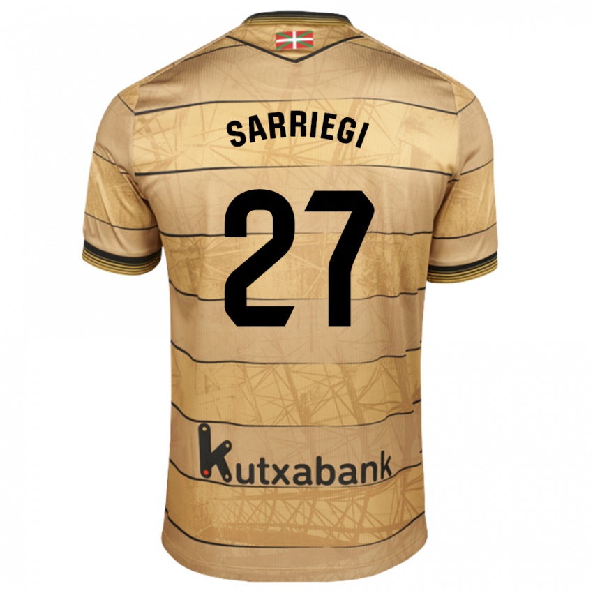 Niño Camiseta Nora Sarriegi #27 Marrón 2ª Equipación 2024/25 La Camisa Argentina