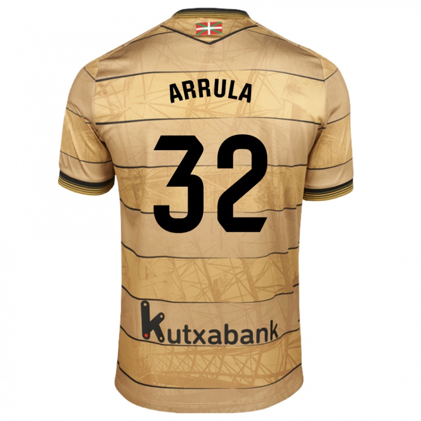 Niño Camiseta Julia Arrula #32 Marrón 2ª Equipación 2024/25 La Camisa Argentina