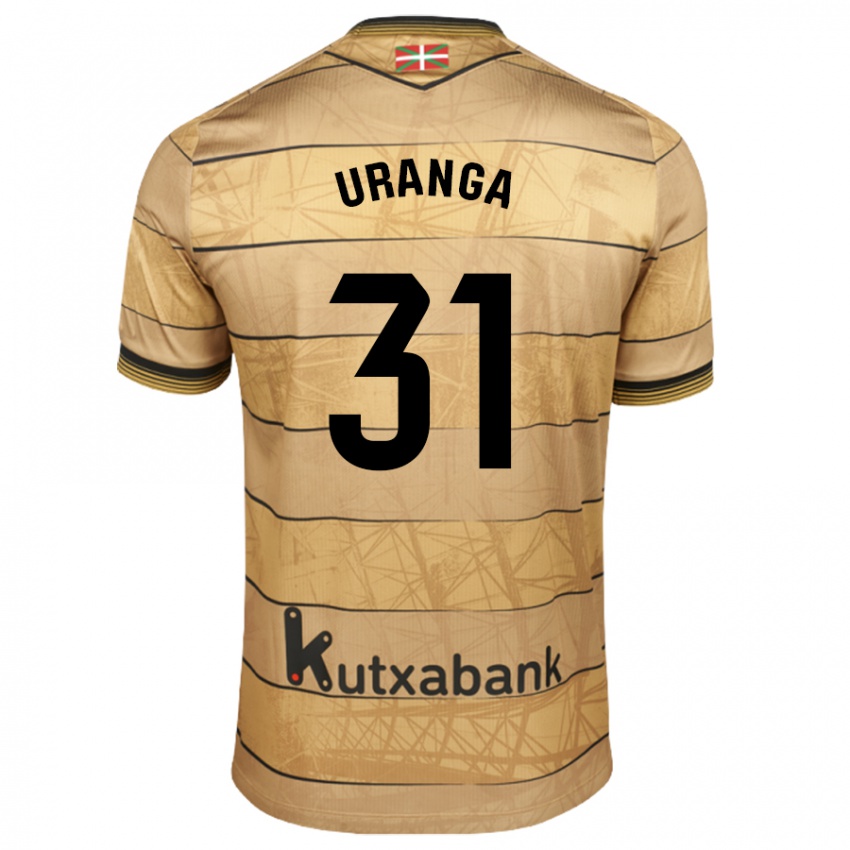 Niño Camiseta Haizea Uranga Agirre #31 Marrón 2ª Equipación 2024/25 La Camisa Argentina