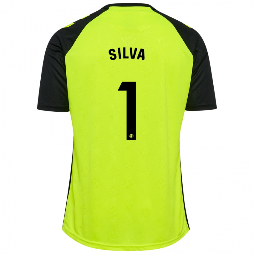 Niño Camiseta Rui Silva #1 Amarillo Fluorescente Negro 2ª Equipación 2024/25 La Camisa Argentina