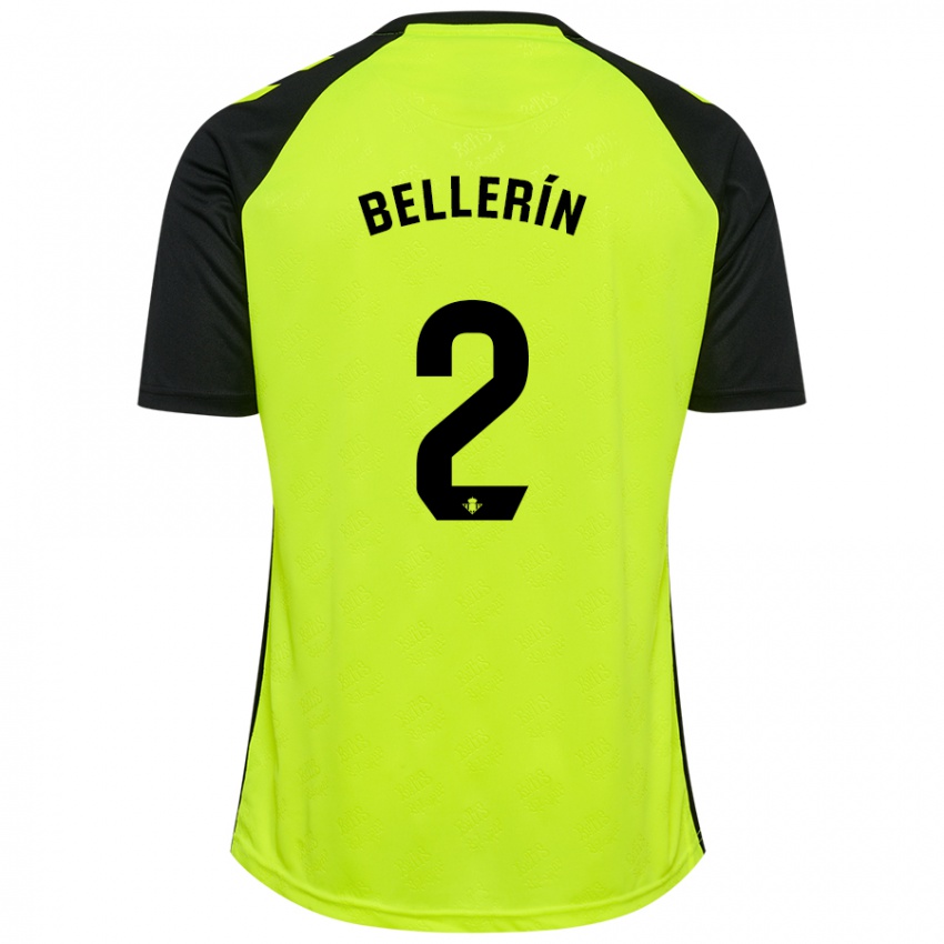 Niño Camiseta Hector Bellerin #2 Amarillo Fluorescente Negro 2ª Equipación 2024/25 La Camisa Argentina