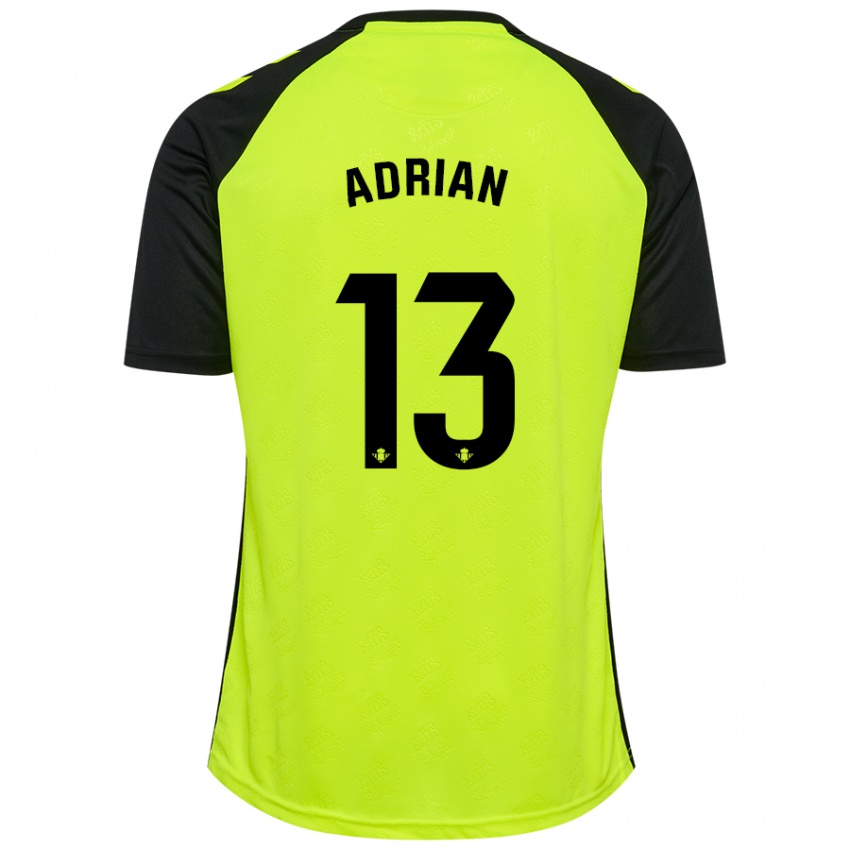 Niño Camiseta Adrian #13 Amarillo Fluorescente Negro 2ª Equipación 2024/25 La Camisa Argentina