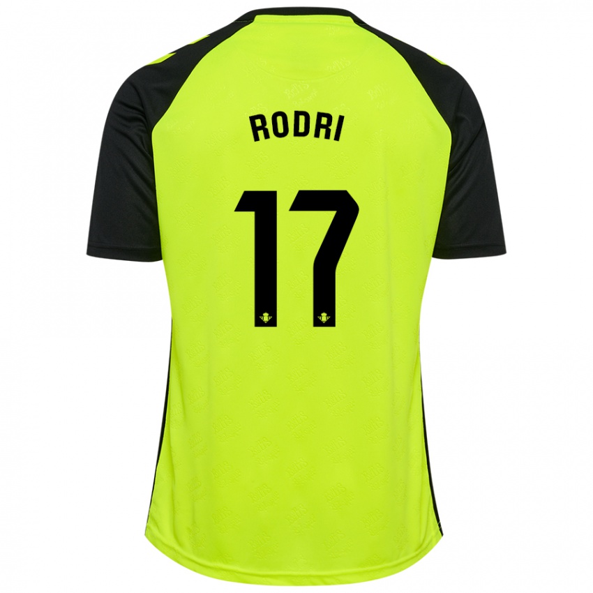 Niño Camiseta Rodri Sánchez #17 Amarillo Fluorescente Negro 2ª Equipación 2024/25 La Camisa Argentina