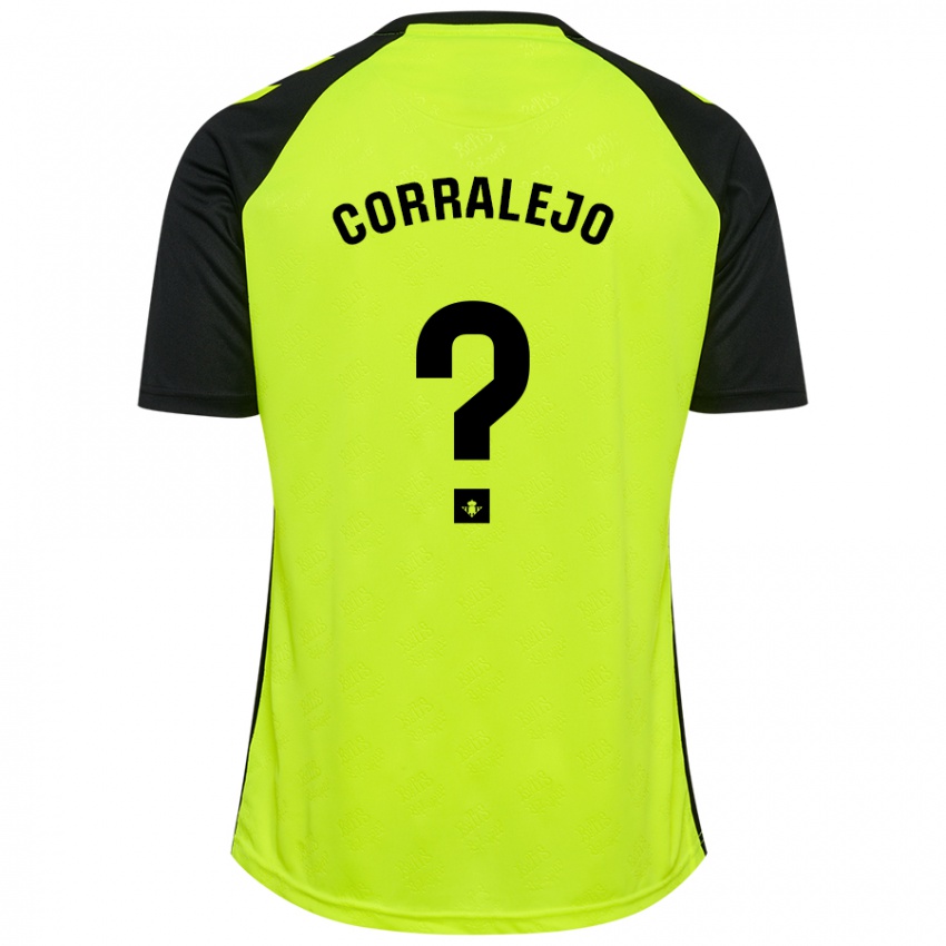 Niño Camiseta Iván Corralejo #0 Amarillo Fluorescente Negro 2ª Equipación 2024/25 La Camisa Argentina