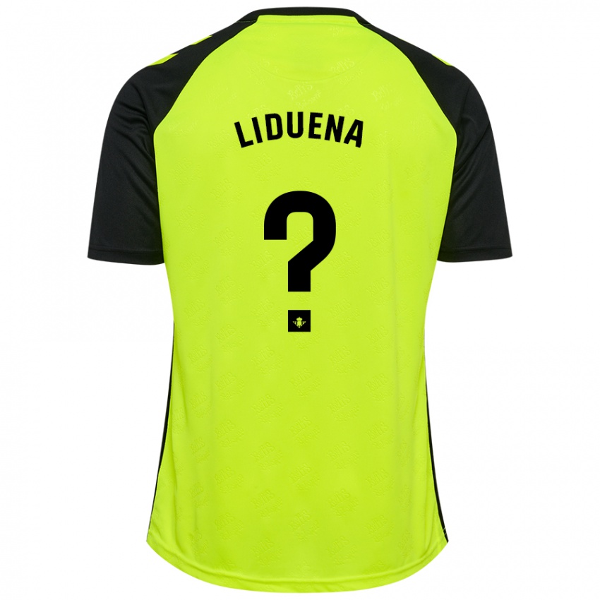 Niño Camiseta Rubén Lidueña #0 Amarillo Fluorescente Negro 2ª Equipación 2024/25 La Camisa Argentina