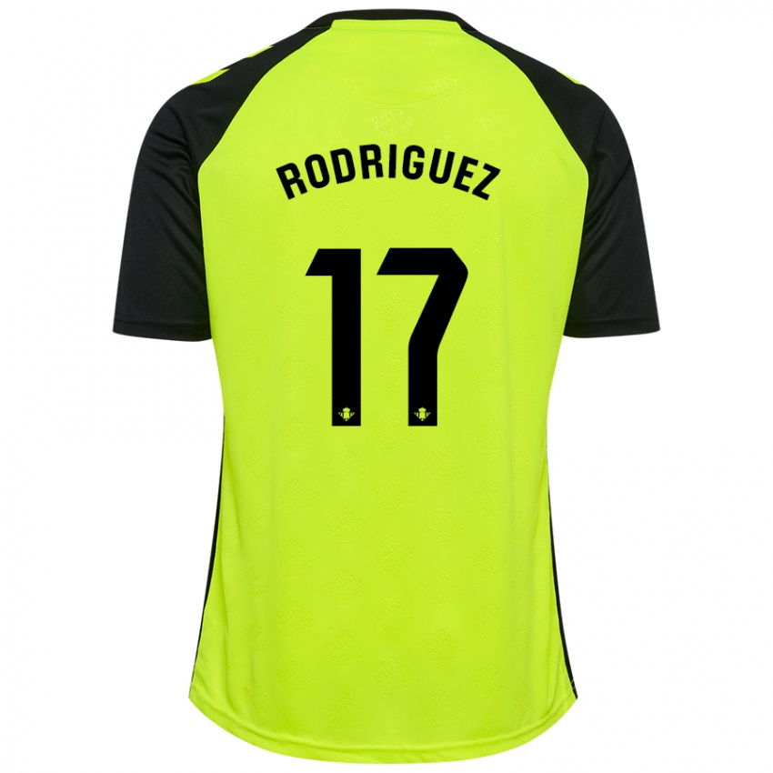 Niño Camiseta Jesús Rodriguez #17 Amarillo Fluorescente Negro 2ª Equipación 2024/25 La Camisa Argentina