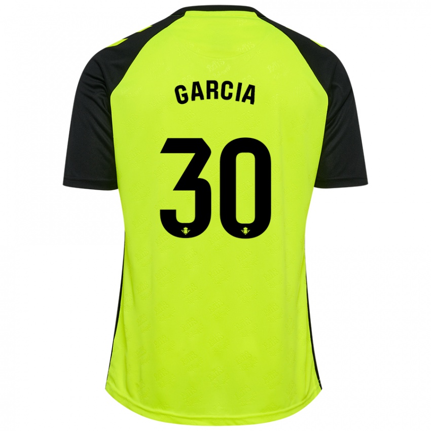 Niño Camiseta Germán García #30 Amarillo Fluorescente Negro 2ª Equipación 2024/25 La Camisa Argentina