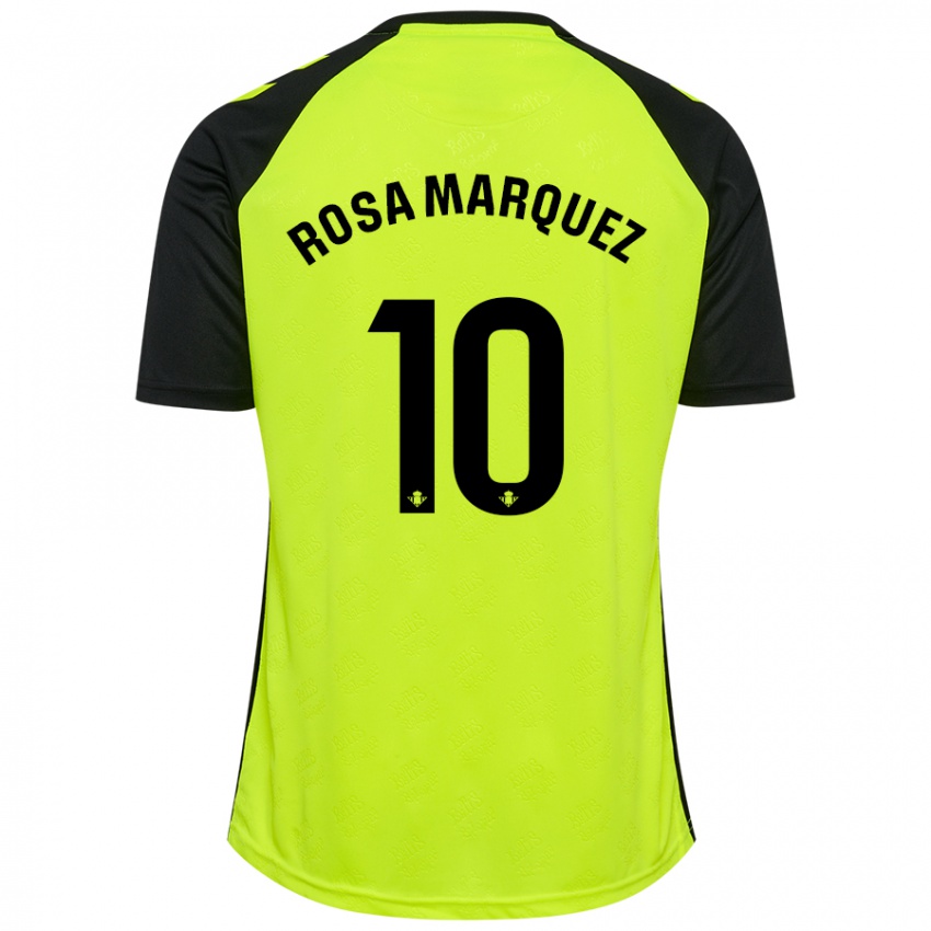 Niño Camiseta Rosa Márquez Baena #10 Amarillo Fluorescente Negro 2ª Equipación 2024/25 La Camisa Argentina