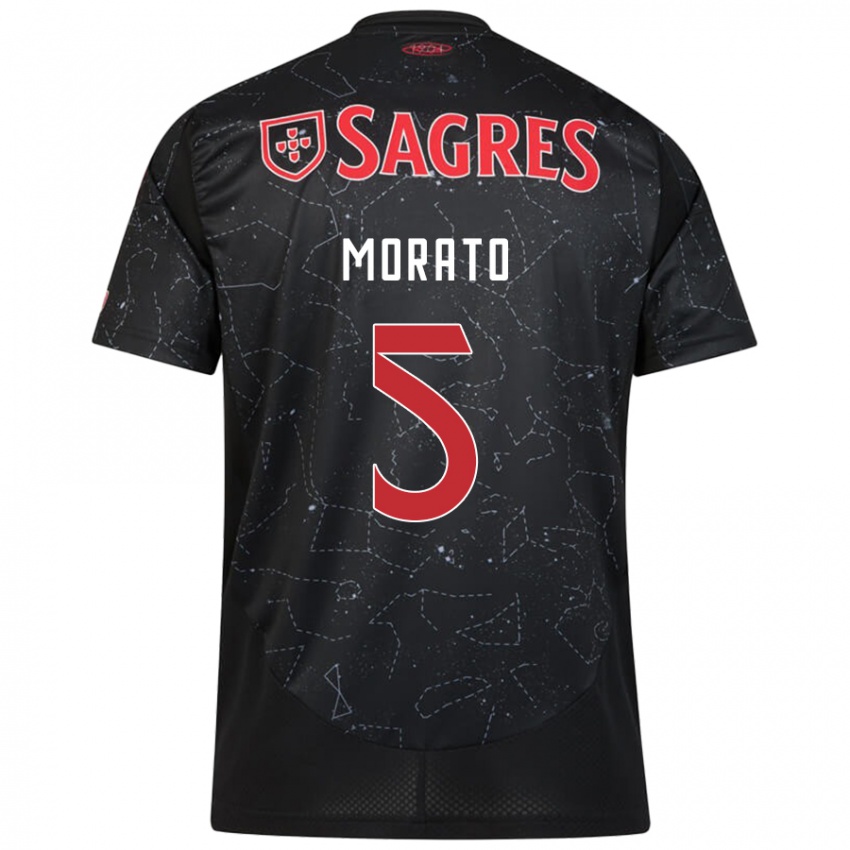 Niño Camiseta Morato #5 Negro Rojo 2ª Equipación 2024/25 La Camisa Argentina