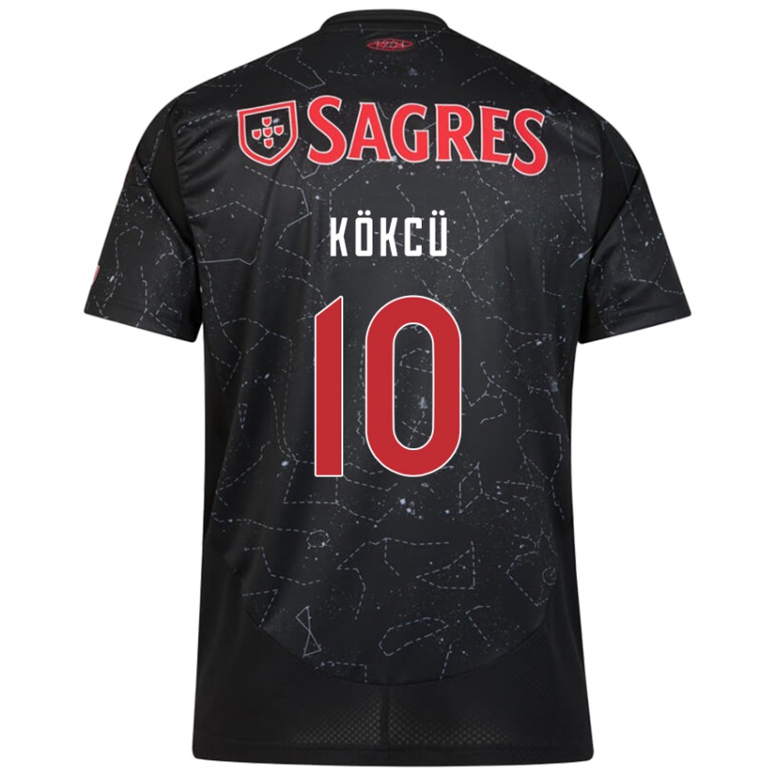 Niño Camiseta Orkun Kökcü #10 Negro Rojo 2ª Equipación 2024/25 La Camisa Argentina