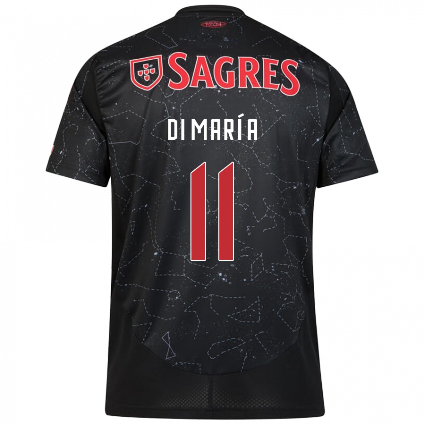 Niño Camiseta Angel Di Maria #11 Negro Rojo 2ª Equipación 2024/25 La Camisa Argentina