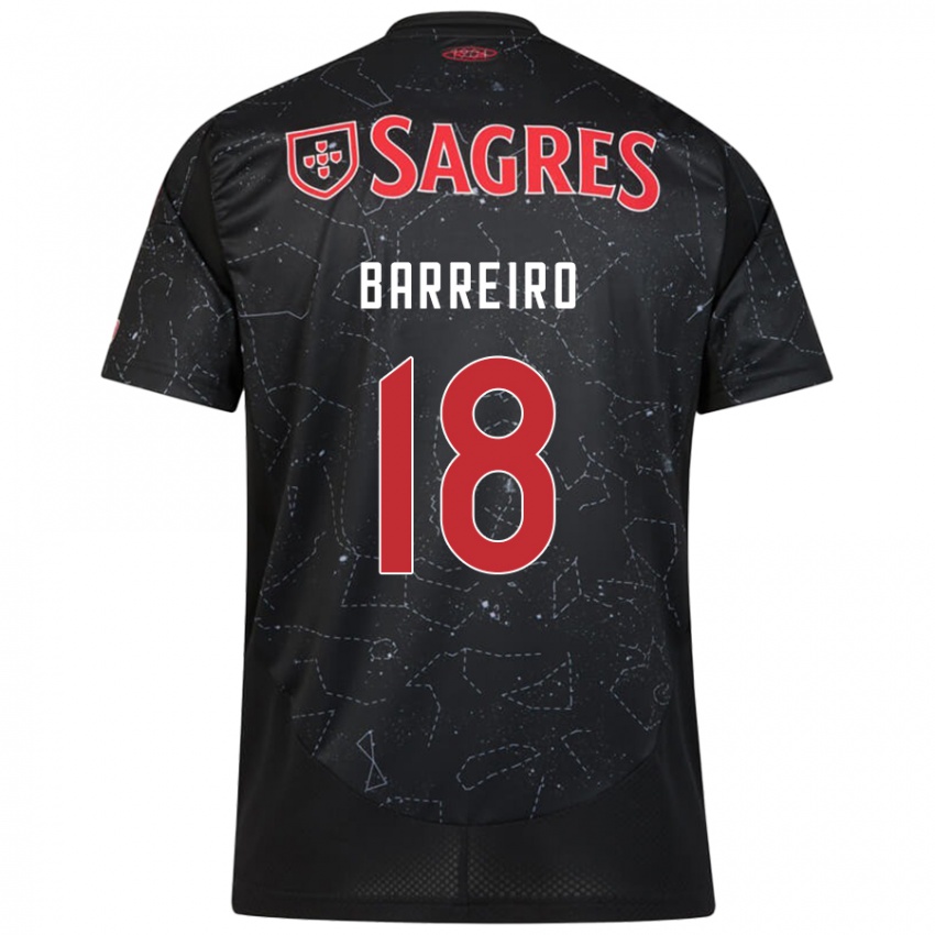 Niño Camiseta Leandro Barreiro #18 Negro Rojo 2ª Equipación 2024/25 La Camisa Argentina