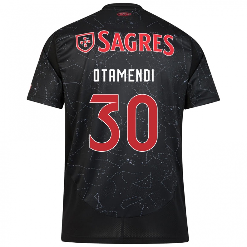 Niño Camiseta Nicolás Otamendi #30 Negro Rojo 2ª Equipación 2024/25 La Camisa Argentina