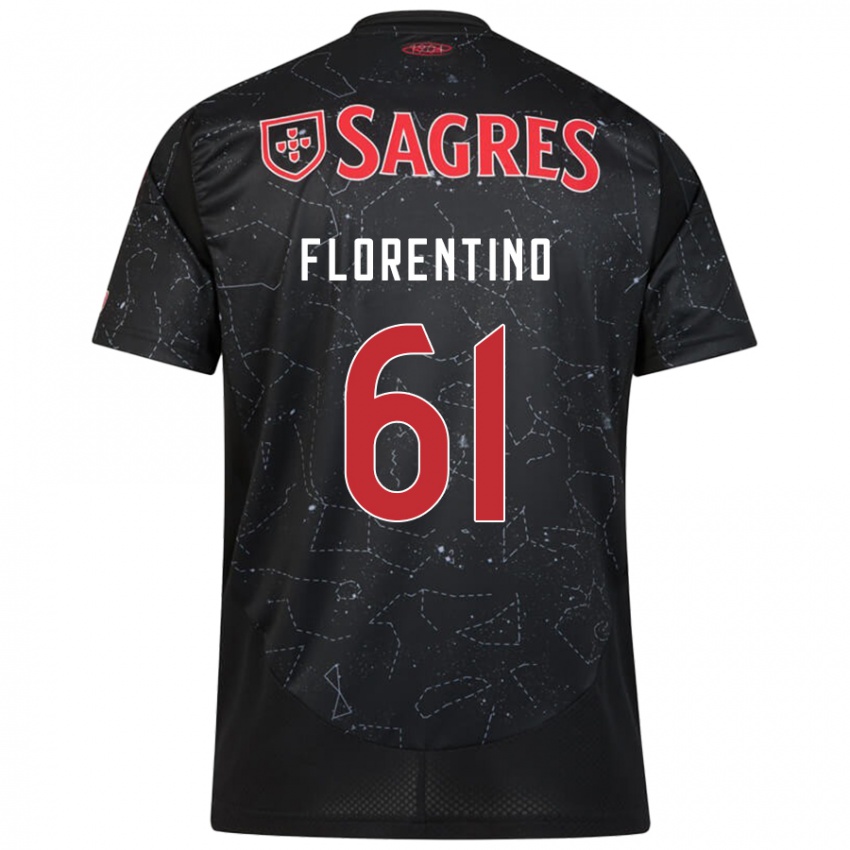 Niño Camiseta Florentino #61 Negro Rojo 2ª Equipación 2024/25 La Camisa Argentina