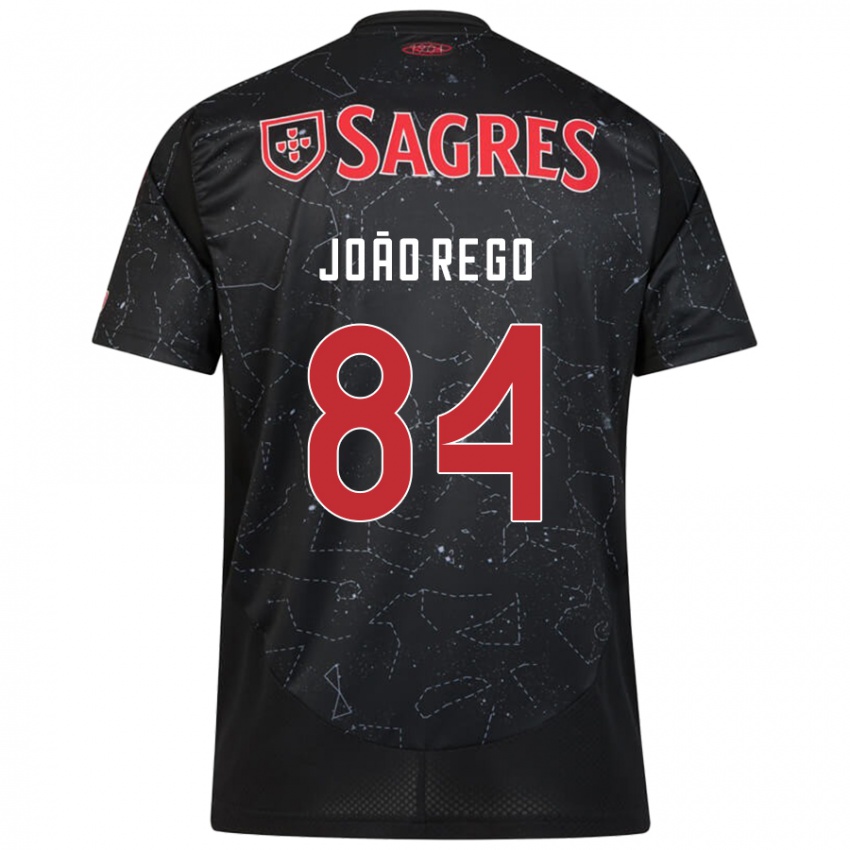 Niño Camiseta João Rêgo #84 Negro Rojo 2ª Equipación 2024/25 La Camisa Argentina