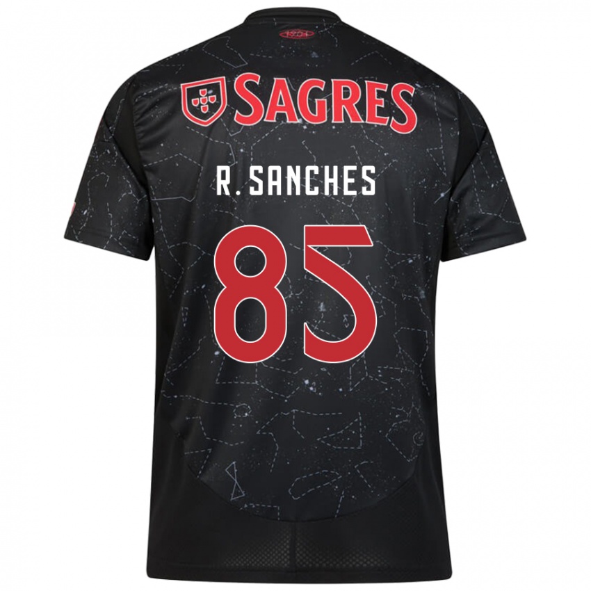 Niño Camiseta Renato Sanches #85 Negro Rojo 2ª Equipación 2024/25 La Camisa Argentina