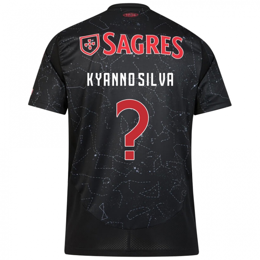 Niño Camiseta Kyanno Silva #0 Negro Rojo 2ª Equipación 2024/25 La Camisa Argentina