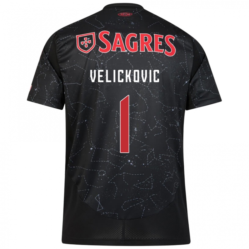 Niño Camiseta Luka Velickovic #1 Negro Rojo 2ª Equipación 2024/25 La Camisa Argentina