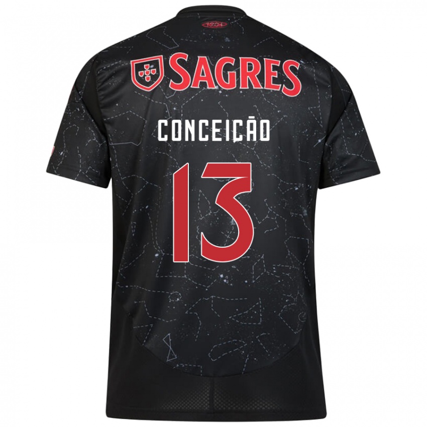 Niño Camiseta João Conceição #13 Negro Rojo 2ª Equipación 2024/25 La Camisa Argentina