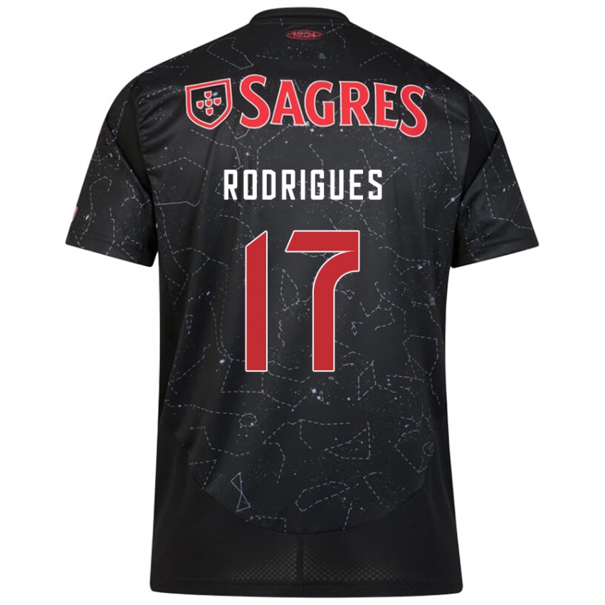 Niño Camiseta Tiago Rodrigues #17 Negro Rojo 2ª Equipación 2024/25 La Camisa Argentina