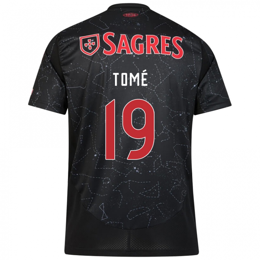 Niño Camiseta Olivio Tomé #19 Negro Rojo 2ª Equipación 2024/25 La Camisa Argentina