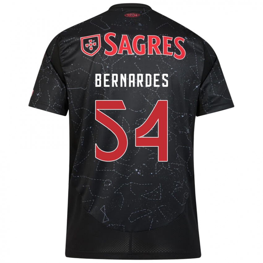 Niño Camiseta Bernardes #54 Negro Rojo 2ª Equipación 2024/25 La Camisa Argentina