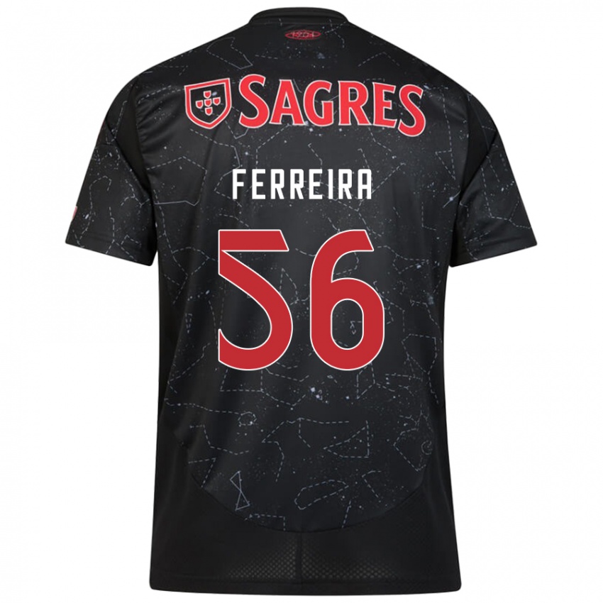 Niño Camiseta Martim Ferreira #56 Negro Rojo 2ª Equipación 2024/25 La Camisa Argentina