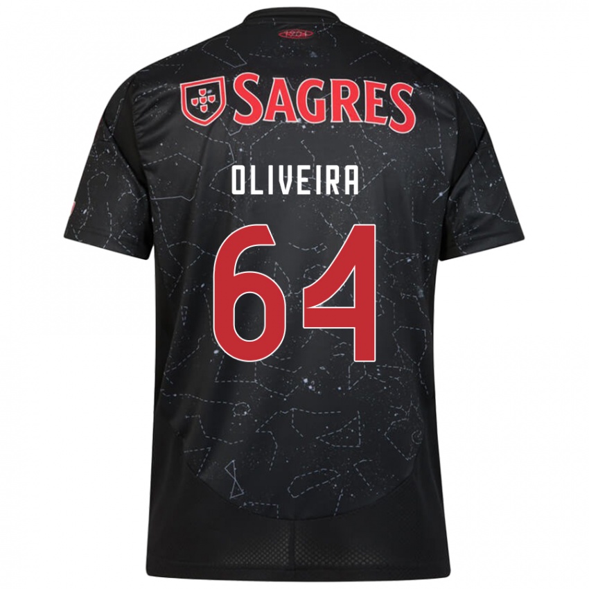 Niño Camiseta Gonçalo Oliveira #64 Negro Rojo 2ª Equipación 2024/25 La Camisa Argentina