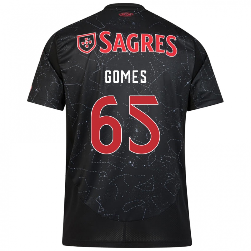 Niño Camiseta André Gomes #65 Negro Rojo 2ª Equipación 2024/25 La Camisa Argentina