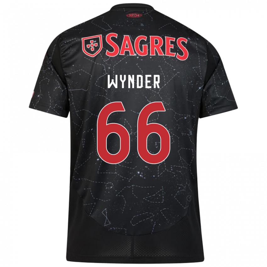 Niño Camiseta Joshua Wynder #66 Negro Rojo 2ª Equipación 2024/25 La Camisa Argentina