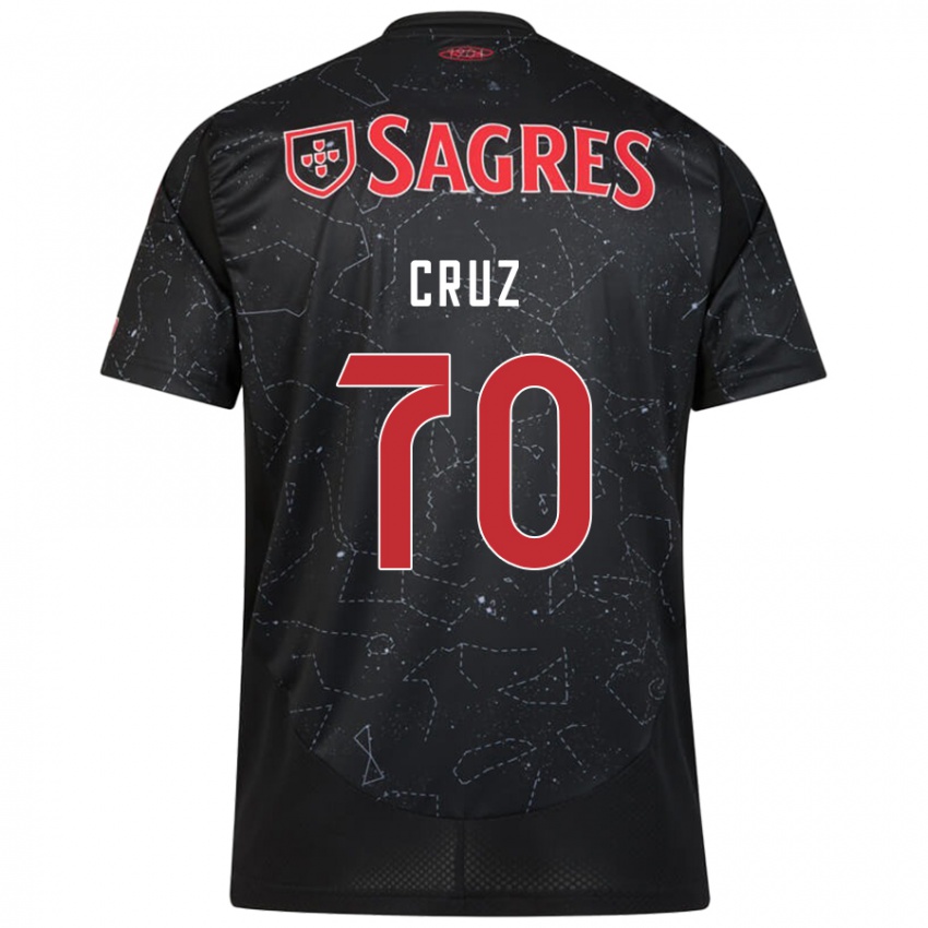 Niño Camiseta Filipe Cruz #70 Negro Rojo 2ª Equipación 2024/25 La Camisa Argentina