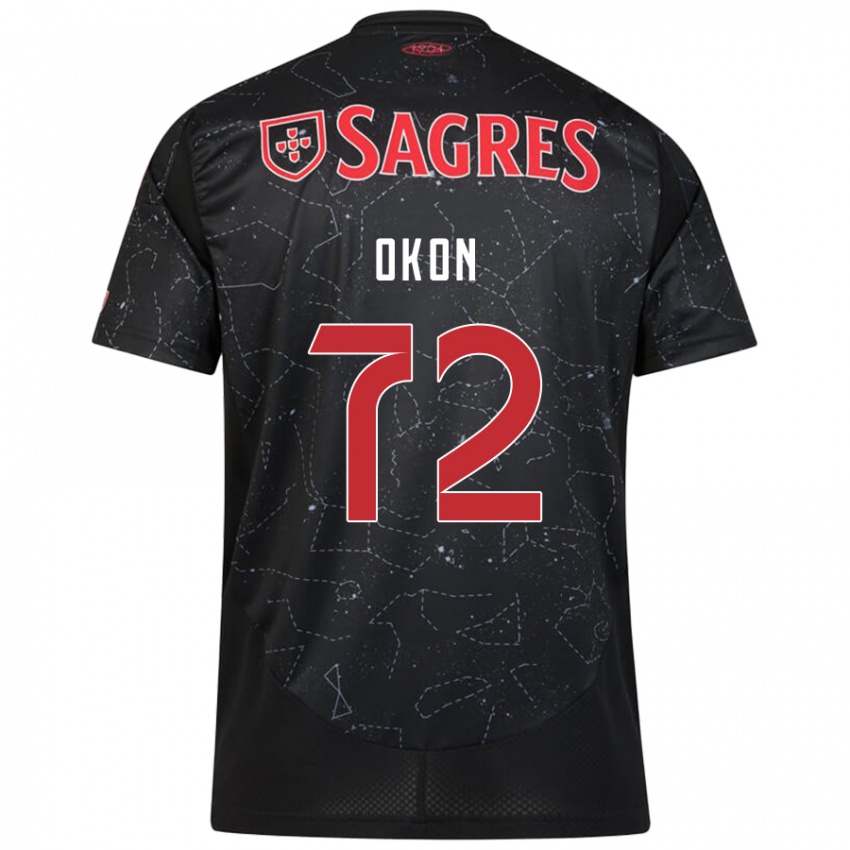 Niño Camiseta Paul Okon #72 Negro Rojo 2ª Equipación 2024/25 La Camisa Argentina