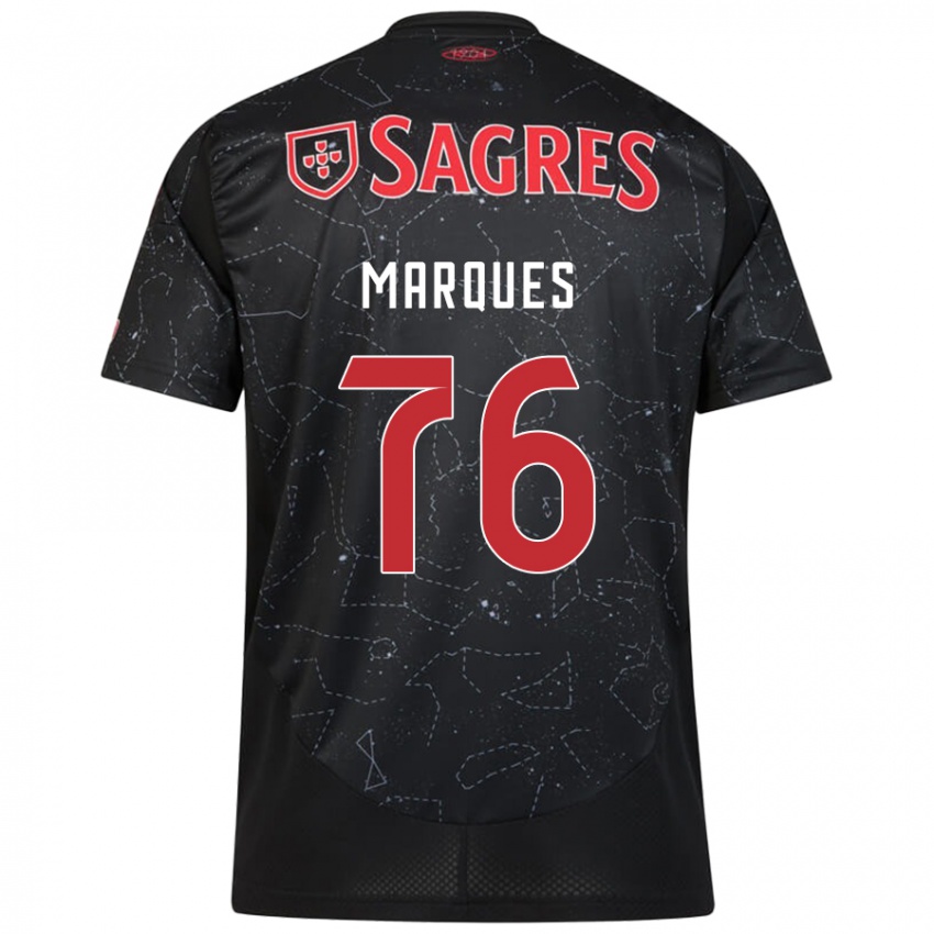 Niño Camiseta Gustavo Marques #76 Negro Rojo 2ª Equipación 2024/25 La Camisa Argentina